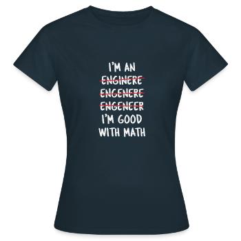 Engineer Engineering Mechanical engineering - Women's T-Shirt - navy - Front - AI Model Female 172 dark (172cm)