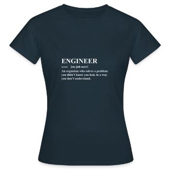 Engineer Engineering Mechanical engineering - Women's T-Shirt - navy - Front - AI Model Female 172 dark (172cm)