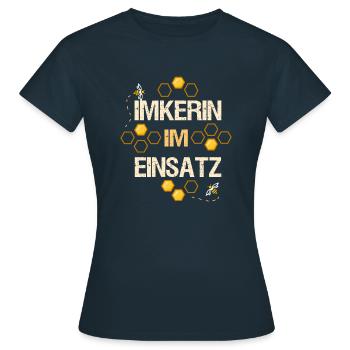 Apiculteur en action femme - T-shirt Femme - marine - Devant - AI Model Female 172 dark (172cm)