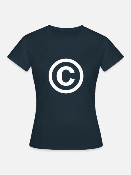 Copyright Symbol - Women's T-Shirt - navy