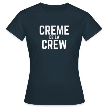 Creme de la Crew Shirt Team Crew T-Shirt - Frauen T-Shirt - Navy - Vorne - AI Model Female 172 dark (172cm)