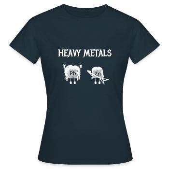 Schwermetalle - Frauen T-Shirt - Navy - Vorne - AI Model Female 172 dark (172cm)