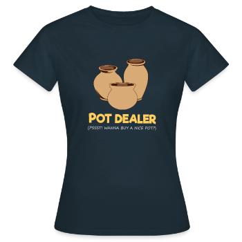 Pot dealer pottery pottery pottery pottery dealer - Women's T-Shirt - navy - Front - AI Model Female 172 dark (172cm)