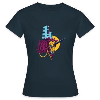 Licornes Sont réels - T-shirt Femme - marine - Devant - AI Model Female 172 dark (172cm)