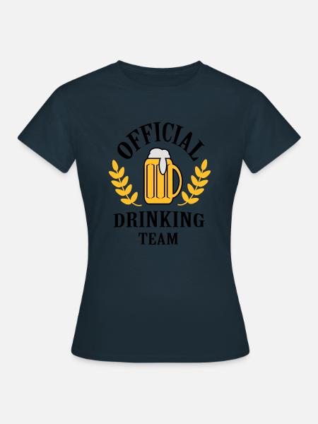 official_drinking_team - Frauen T-Shirt - Navy