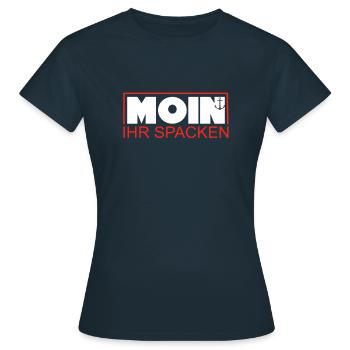MOIN IHR SPACKEEN - Frauen T-Shirt - Navy - Vorne - AI Model Female 172 dark (172cm)