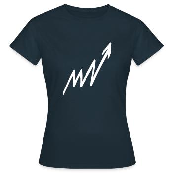 flèche - T-shirt Femme - marine - Devant - AI Model Female 172 dark (172cm)