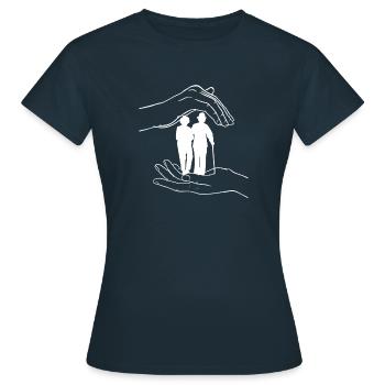 Soins palliatifs - T-shirt Femme - marine - Devant - AI Model Female 172 dark (172cm)
