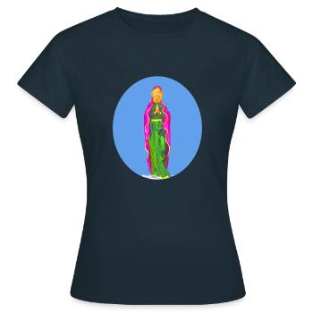 Madonna Staute - T-shirt Femme - marine - Devant - AI Model Female 172 dark (172cm)