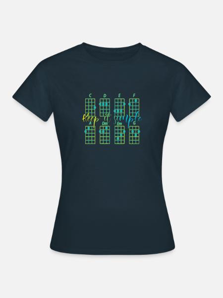 keepitsimple ukulelen chords - Women's T-Shirt - navy