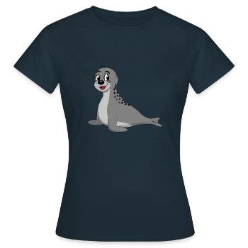 Sceau de moineau pour les amoureux du bas allemand - T-shirt Femme - marine - Devant - AI Model Female 172 dark (172cm)