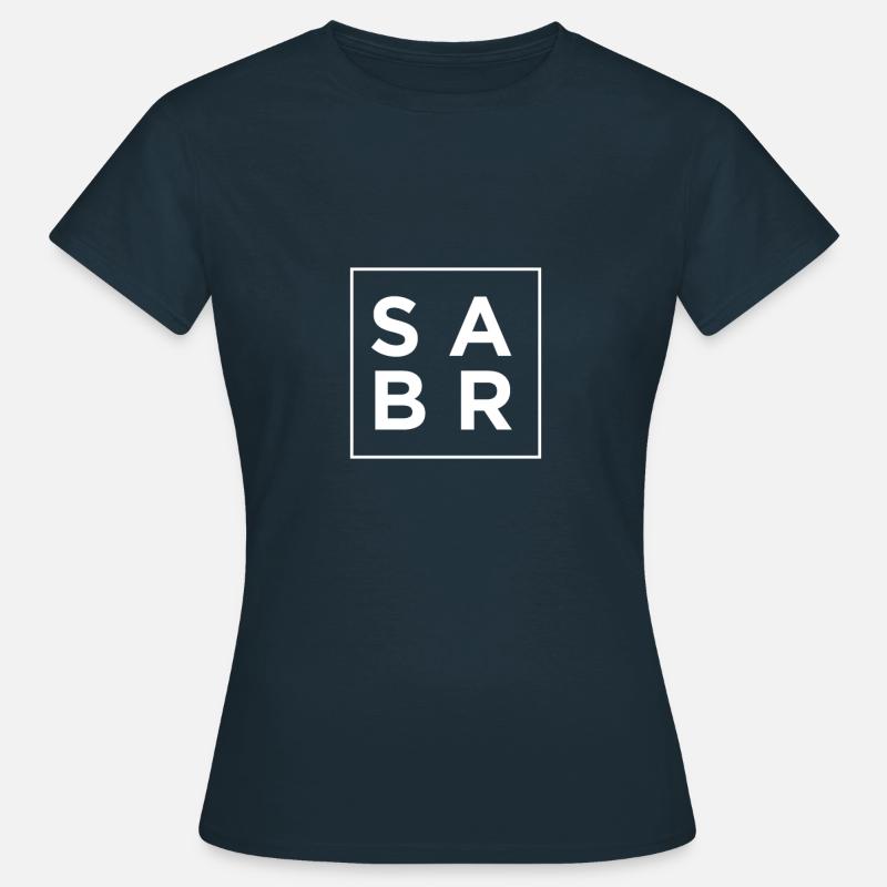 Sabr Square White Islamic Print - Women's T-Shirt - navy