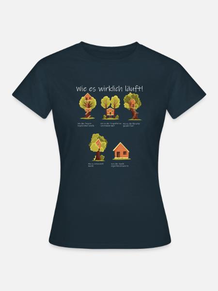 Wie es wirklich läuft Projektmanagement - Frauen T-Shirt - Navy
