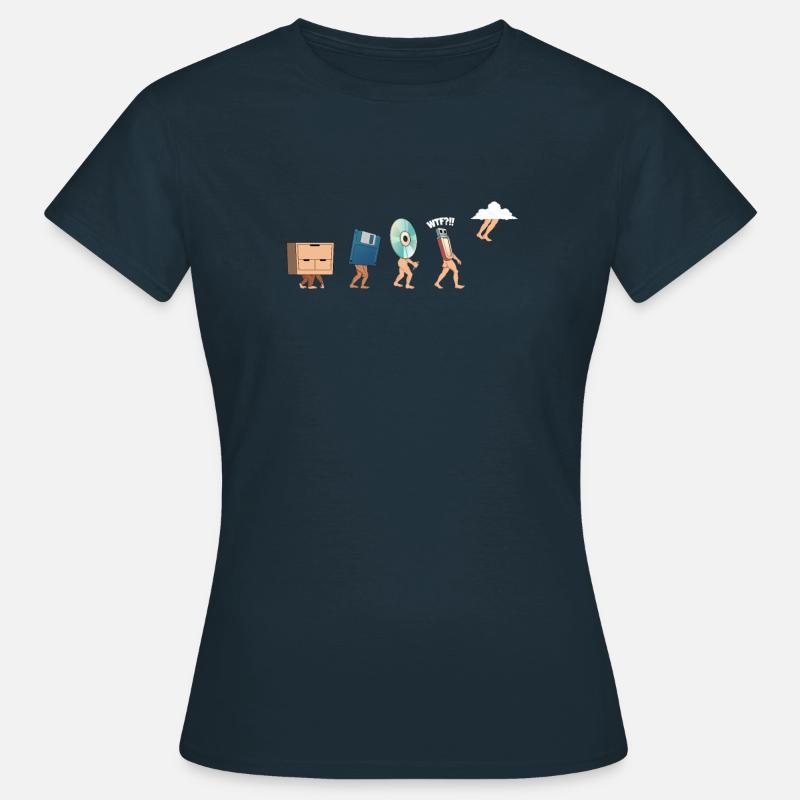 Cloud Computing Evolution - Geschenkidee für Nerd - Frauen T-Shirt - Navy