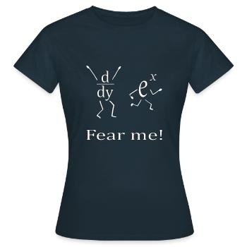 Fear me! Ableitung - Frauen T-Shirt - Navy - Vorne - AI Model Female 172 dark (172cm)