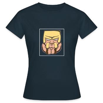 Wanna Clash Arena Royale Clans - Frauen T-Shirt - Navy - Vorne - AI Model Female 172 dark (172cm)