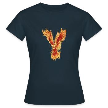 Fire Phoenix Fire Phoenix Order FireBird - T-shirt Femme - marine - Devant - AI Model Female 172 dark (172cm)