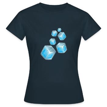 ice blocks - Women's T-Shirt - navy - Front - AI Model Female 172 dark (172cm)