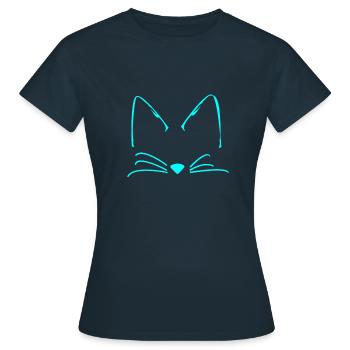 Chats chat mignon - T-shirt Femme - marine - Devant - AI Model Female 172 dark (172cm)