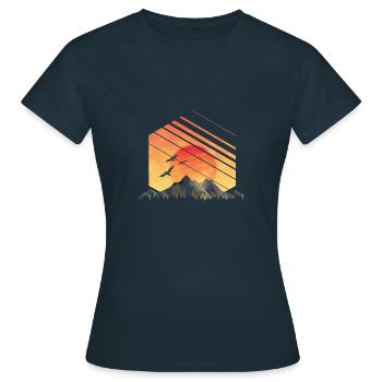 Montagne Graphique Montagne Graphique Nature - T-shirt Femme - marine - Devant - AI Model Female 172 dark (172cm)