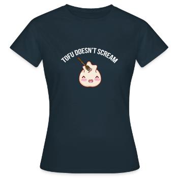 Le tofu ne crie pas - T-shirt Femme - marine - Devant - AI Model Female 172 dark (172cm)