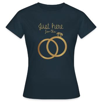 Bagues de fiançailles d’or - T-shirt Femme - marine - Devant - AI Model Female 172 dark (172cm)