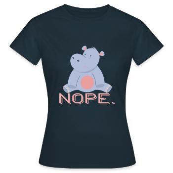 NILPFERD NILPFERDE - Frauen T-Shirt - Navy - Vorne - AI Model Female 172 dark (172cm)