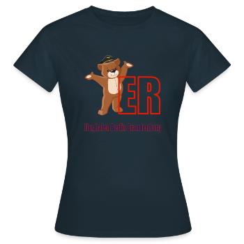 Berliner Bär - Flughafen Berlin Brandenburg - Frauen T-Shirt - Navy - Vorne - AI Model Female 172 dark (172cm)