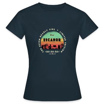 Escanor - The 7 deadly sins Retro - Frauen T-Shirt - Navy - Vorne - AI Model Female 172 dark (172cm)