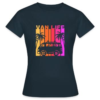 Van life - camper van lifestyle - Women's T-Shirt - navy - Front - AI Model Female 172 dark (172cm)