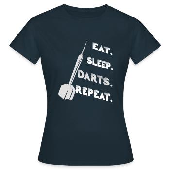 Fléchettes Fléchettes Fléchettes cadeaux de fléchettes - T-shirt Femme - marine - Devant - AI Model Female 172 dark (172cm)