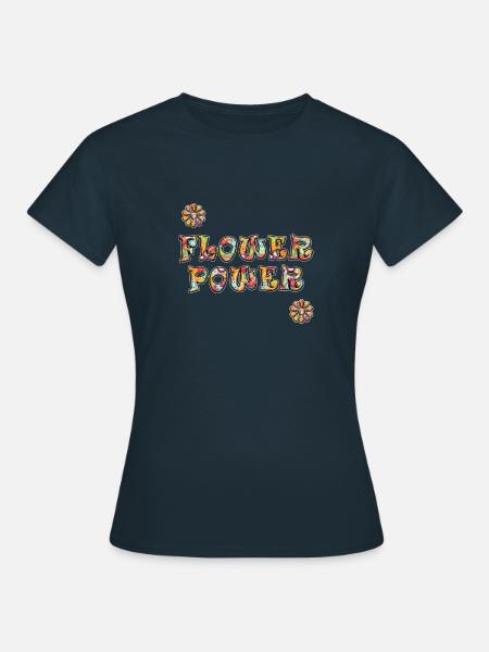 Flower Power - Frauen T-Shirt - Navy