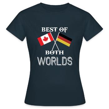 Canada Allemagne Pays d’origine Cadeau - T-shirt Femme - marine - Devant - AI Model Female 172 dark (172cm)