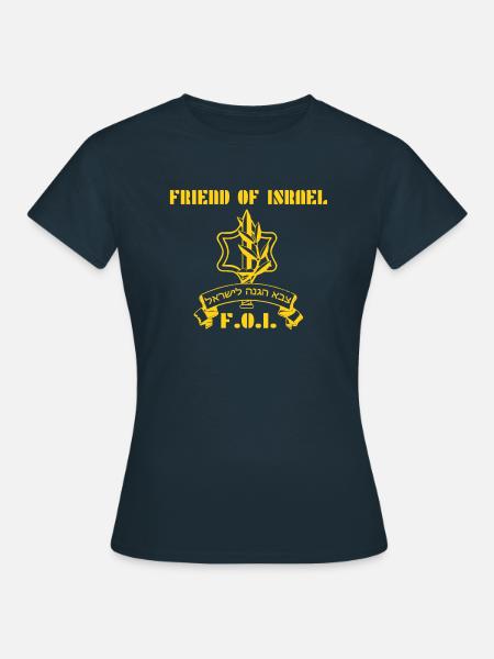 I Stand With Israel Support | Freund Israel - Dame-T-shirt - marineblå