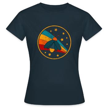 summer fireflies for entomologist - Women's T-Shirt - navy - Front - AI Model Female 172 dark (172cm)