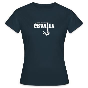 We challenge the Gravity - Grimpeur Tshirt - T-shirt Femme - marine - Devant - AI Model Female 172 dark (172cm)