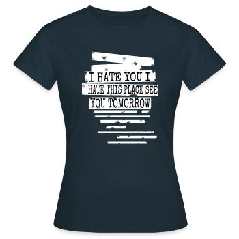 guacamole do you even gym funny sayings team - T-shirt Femme - marine - Devant - AI Model Female 172 dark (172cm)