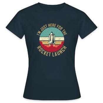 Aerospace Engineer Rocket Launch Flu - Women's T-Shirt - navy - Front - AI Model Female 172 dark (172cm)