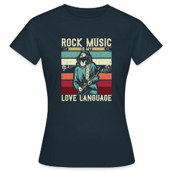 Guitare électrique Guitariste Rock Amateurs de musique - T-shirt Femme - marine - Devant - AI Model Female 172 dark (172cm)