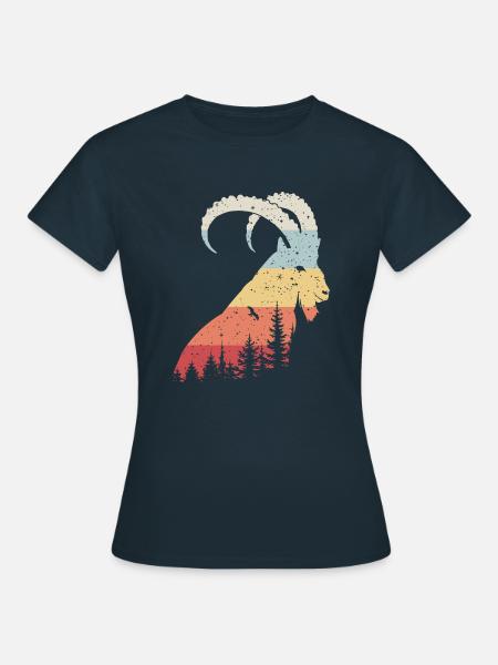 Steinbock - Frauen T-Shirt - Navy