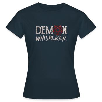 Okkultes Pentagramm Dämonenflüsterer Geschenk - Frauen T-Shirt - Navy - Vorne - AI Model Female 172 dark (172cm)