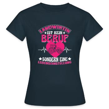 Landwirtin ist kein Beruf - Frauen T-Shirt - Navy - Vorne - AI Model Female 172 dark (172cm)