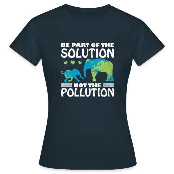 Erde Tag Elefant Spruch Umwelt Klima Geschenkidee - Frauen T-Shirt - Navy - Vorne - AI Model Female 172 dark (172cm)