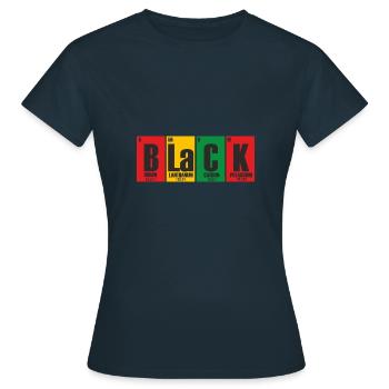 Juneteenth Day 1865, Jour de la Liberté Amérique Africaine - T-shirt Femme - marine - Devant - AI Model Female 172 dark (172cm)