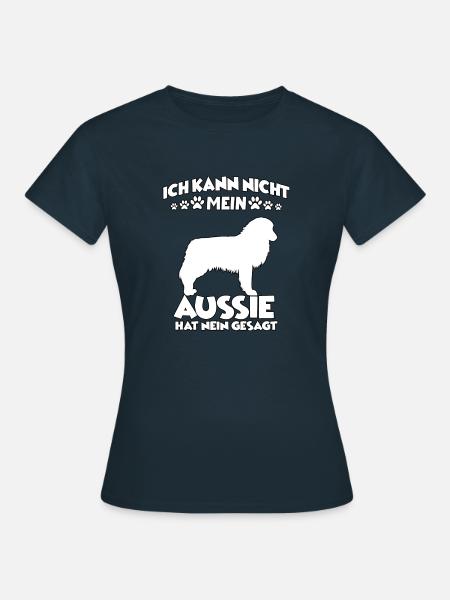 Australian Shepherd Witziges Aussie Gassi Hunde - Frauen T-Shirt - Navy