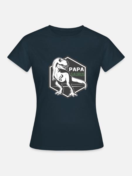 Papa saurus - Frauen T-Shirt - Navy