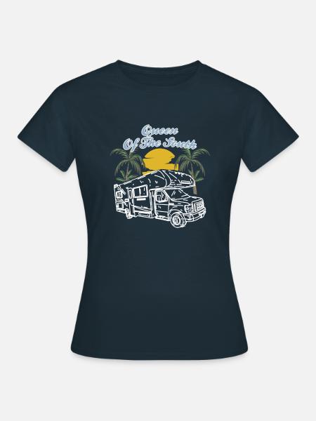 Cooles Camper, RV, Wohnmobil, Carvan Spruch Shirt - Dame-T-shirt - marineblå