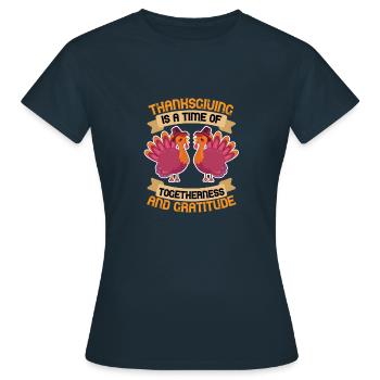 Action de grâce, Action de grâce, Action de grâce - T-shirt Femme - marine - Devant - AI Model Female 172 dark (172cm)