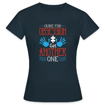 Remède contre l’obsession Obtenez-en un autre - T-shirt Femme - marine - Devant - AI Model Female 172 dark (172cm)
