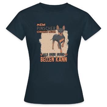Hundehalter Training Pinscher Hundesport Pinscher - Frauen T-Shirt - Navy - Vorne - AI Model Female 172 dark (172cm)